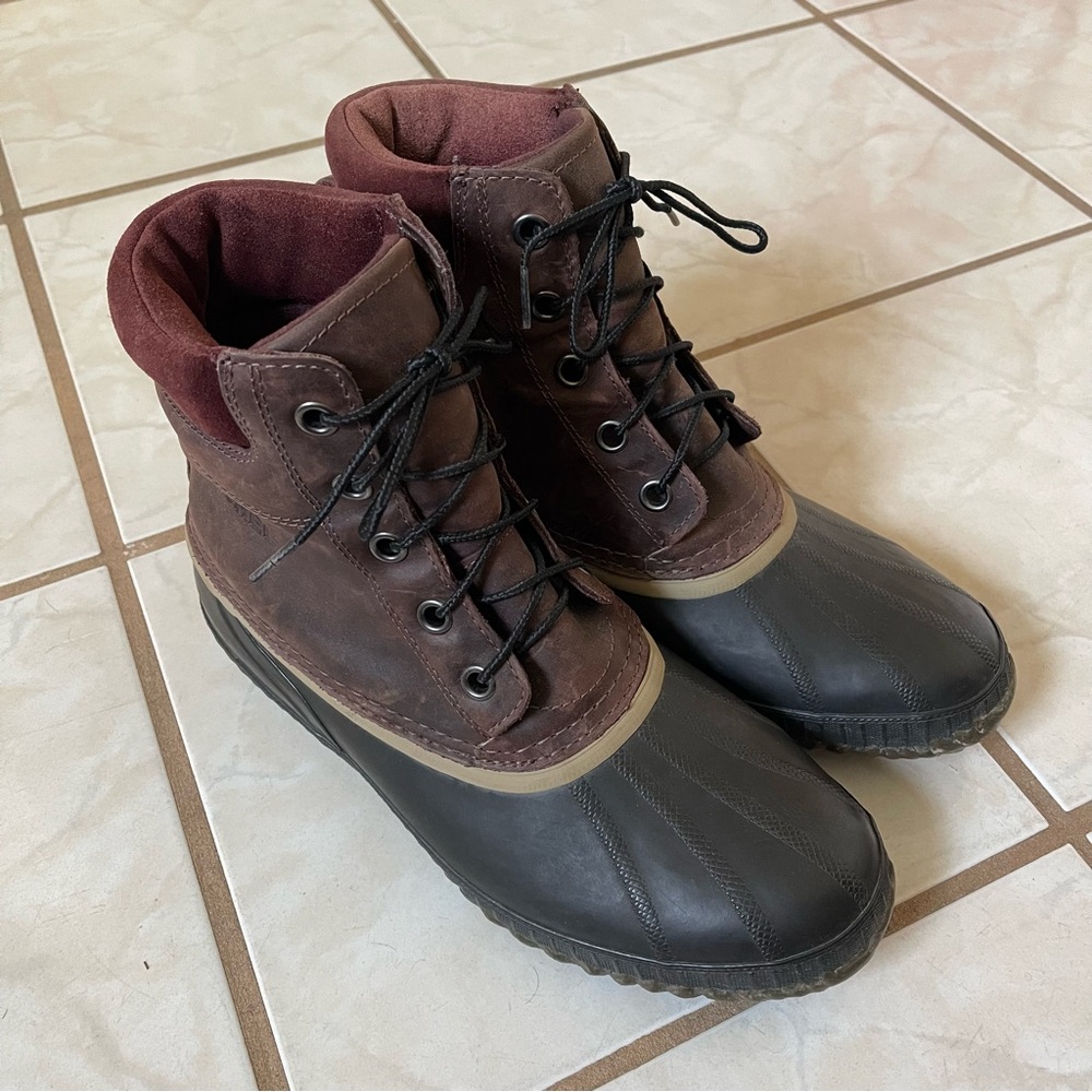 SOREL Men's Cheyanne II Waterproof Insulated Winter Boot in Brown and Black